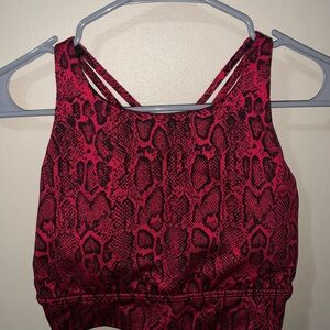 BuffBunny Hot Pink Snakeskin Sports Bra | Size M